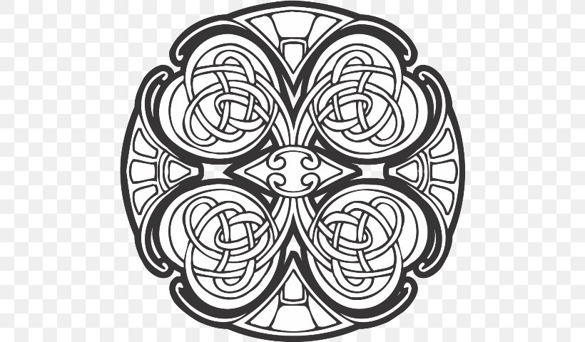 Ornament Celtic Knot Drawing Celts, PNG, 484x480px, Ornament, Area, Art, Black And White, Celtic Knot Download Free