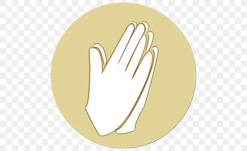 Hand Finger Yellow Gesture Glove, PNG, 500x500px, Watercolor, Beige, Finger, Gesture, Glove Download Free