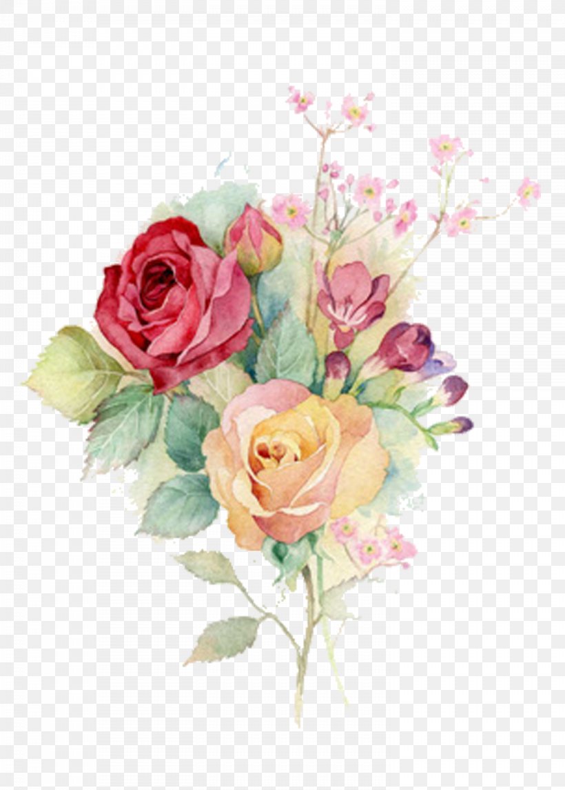Watercolour Flowers Watercolor Painting Rose Art, PNG, 1476x2061px