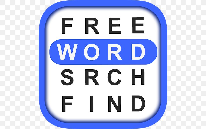 Word To Word: Association Game Infinite Word Search Puzzles Word Search And Find Word Search, PNG, 512x512px, Word Search, Area, Blue, Brand, Crossword Download Free