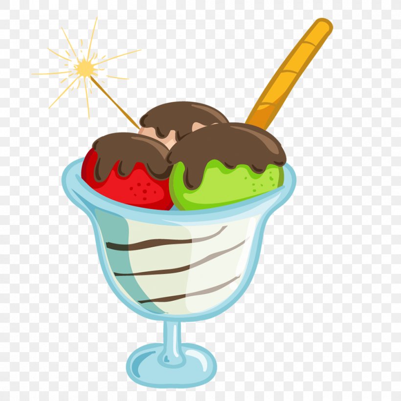 Sundae Ice Cream Cones Dessert, PNG, 1000x1000px, Sundae, Chocolate, Copa, Cream, Dairy Product Download Free