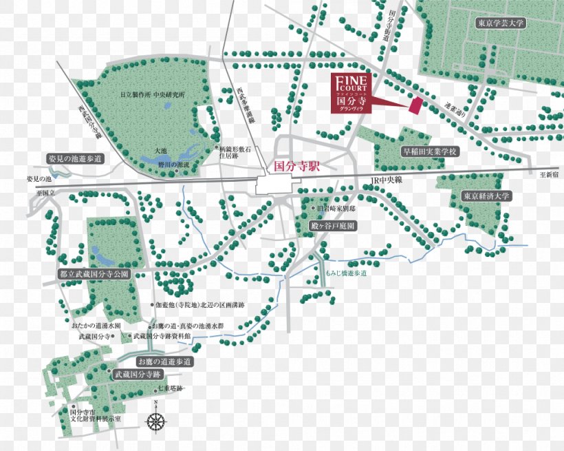 Koganei Kokubunji Station Real Estate Mitsui Fudosan Land Lot, PNG, 999x799px, Koganei, Area, Diagram, Japan Railways Group, Kokubunji Download Free