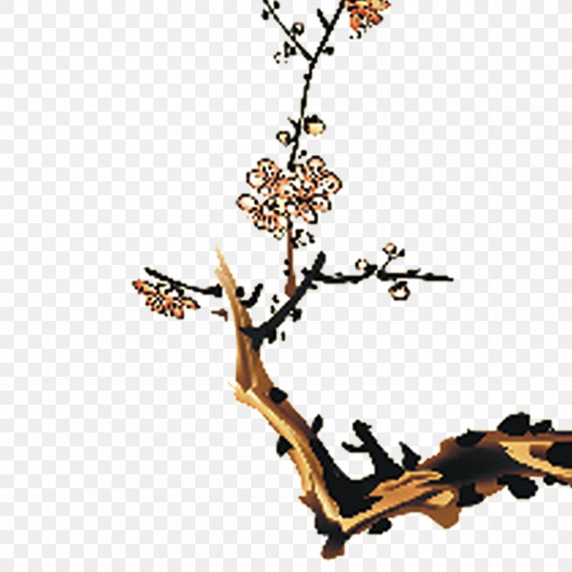 Plum Blossom, PNG, 1000x1000px, Plum Blossom, Branch, Creative Work, Designer, Plum Download Free