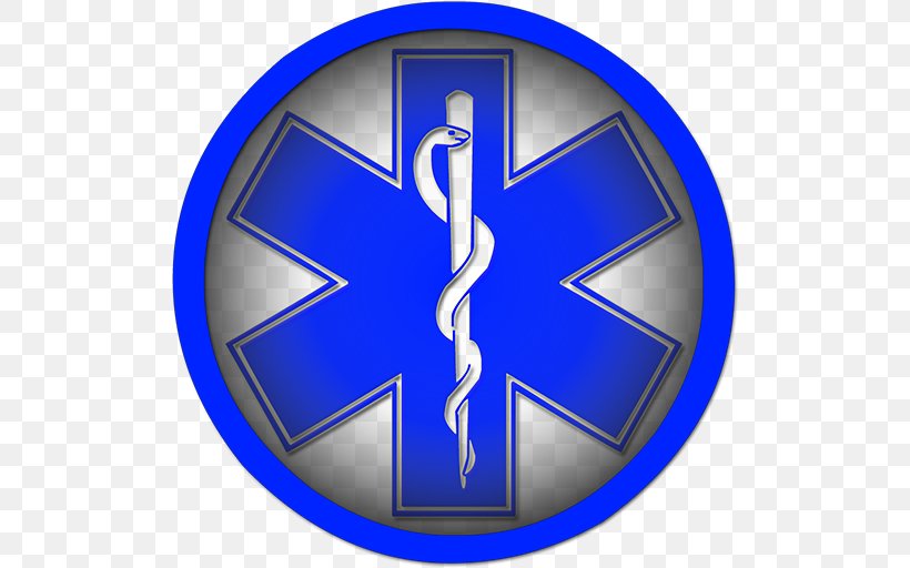 Star Of Life Emergency Medical Services Emergency Medical Technician Clip Art, PNG, 512x512px, Star Of Life, Ambulance, Blue, Cobalt Blue, Electric Blue Download Free