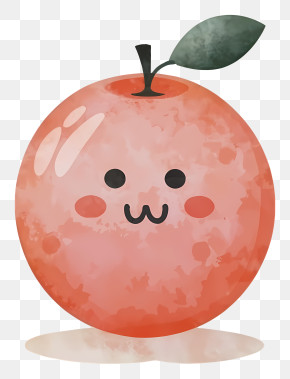 Orange Fruit - Cute Cartoon Orange Illustration PNG