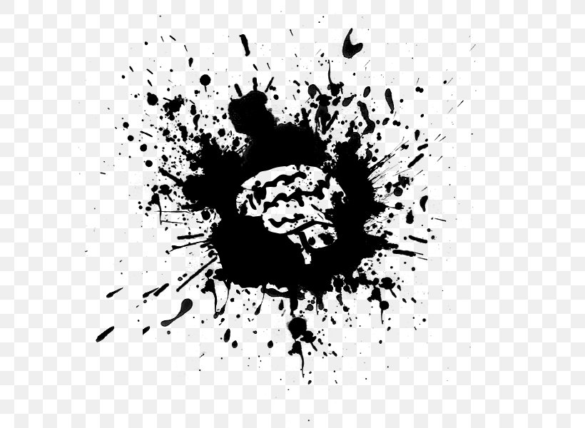 Black And White Paint Graphic Design Clip Art, PNG, 600x600px, Black And White, Artwork, Black, Monochrome, Monochrome Photography Download Free