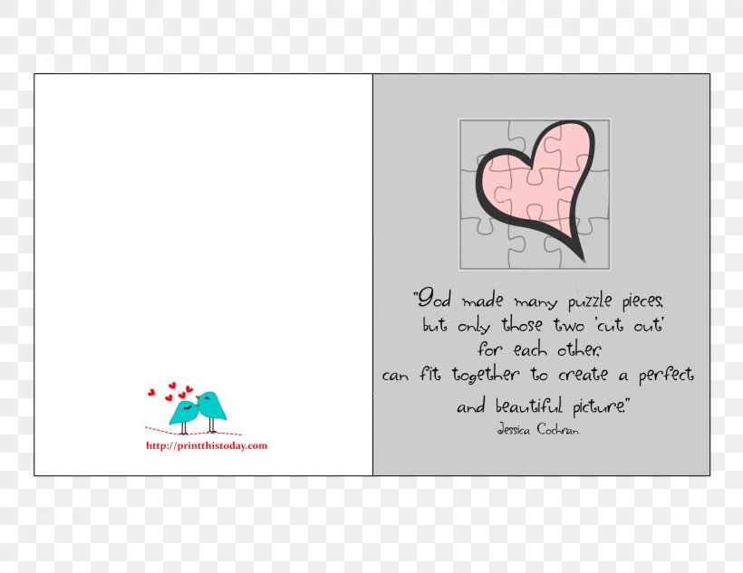 Love Puzzle Quotation Valentine's Day, PNG, 1650x1275px, Watercolor, Cartoon, Flower, Frame, Heart Download Free