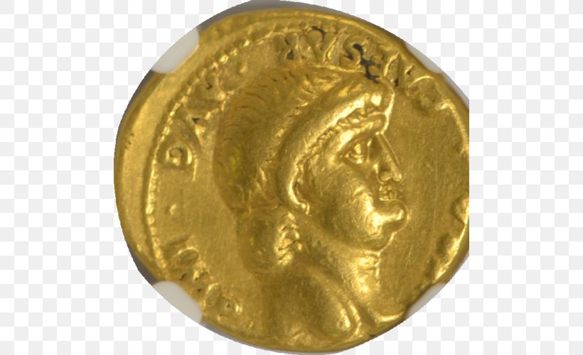 Coin Gold Numismatic Guaranty Corporation Aureus Roman Currency, PNG, 500x500px, Coin, Aureus, Brass, Claudius, Coin Grading Download Free
