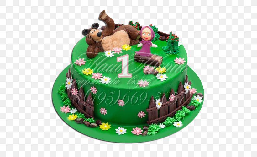 Torta Cupcake Masha Birthday Cake Bear, PNG, 500x500px, Torta, Animaccord Animation Studio, Animation, Bear, Birthday Download Free