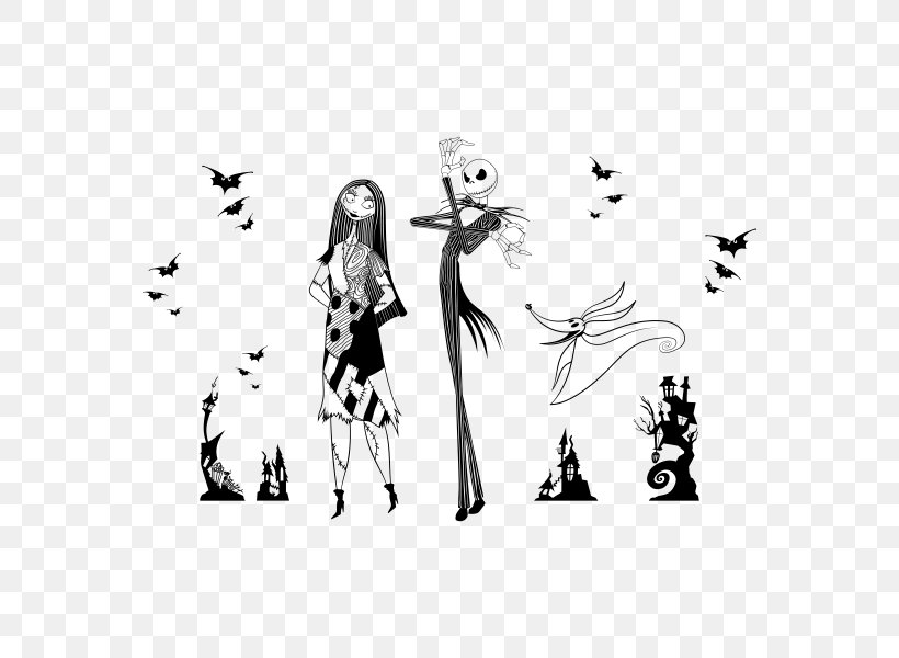 Jack Skellington Black And White The Nightmare Before Christmas: The Pumpkin King Oogie Boogie Art, PNG, 570x600px, Jack Skellington, Art, Black, Black And White, Cartoon Download Free