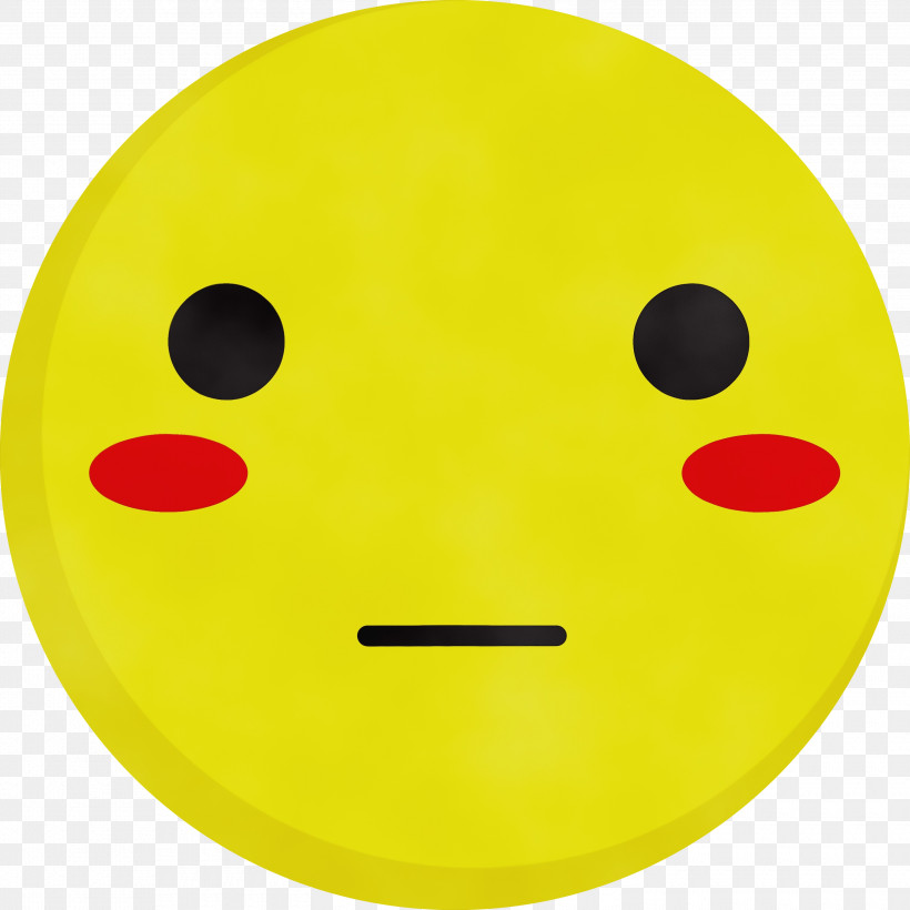 Smiley Yellow Meter, PNG, 3000x3000px, Emoji, Meter, Paint, Smiley, Watercolor Download Free