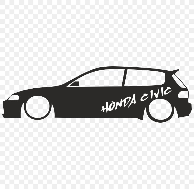 Honda Civic Type R Compact Car 2001 Honda Civic, PNG, 800x800px, Honda Civic Type R, Automotive Design, Automotive Exterior, Black, Black And White Download Free