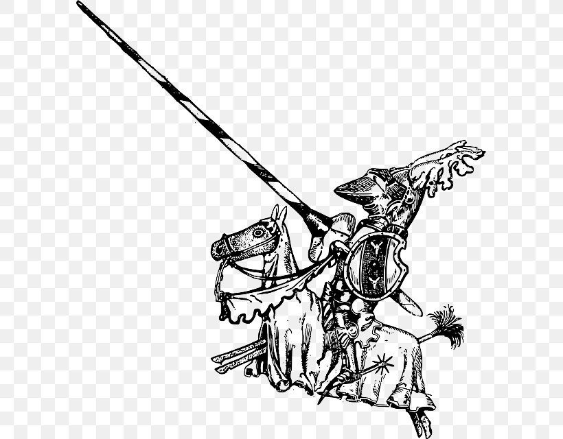 Jousting Clip Art Knight Lance Vector Graphics, PNG, 597x640px, Jousting, Art, Artwork, Black, Black And White Download Free