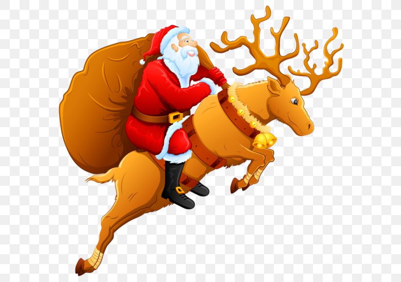 Santa Claus's Reindeer Santa Claus's Reindeer Christmas Graphics Clip Art, PNG, 600x577px, Santa Claus, Art, Christmas, Christmas Day, Christmas Graphics Download Free