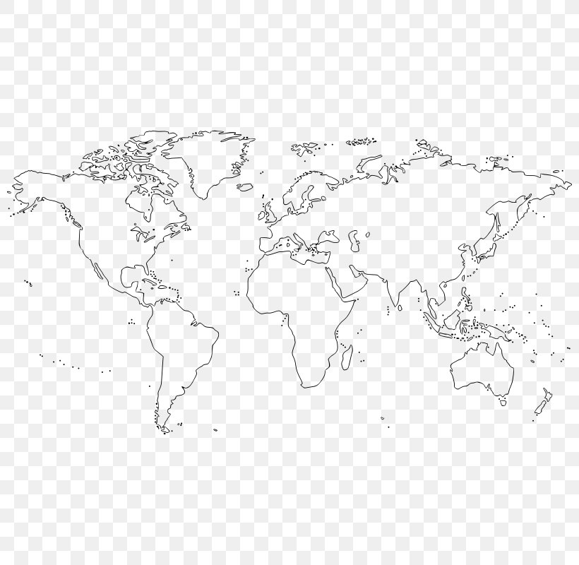 World Map Globe Mapa Polityczna, PNG, 800x800px, World, Area, Artwork, Black And White, Blank Map Download Free