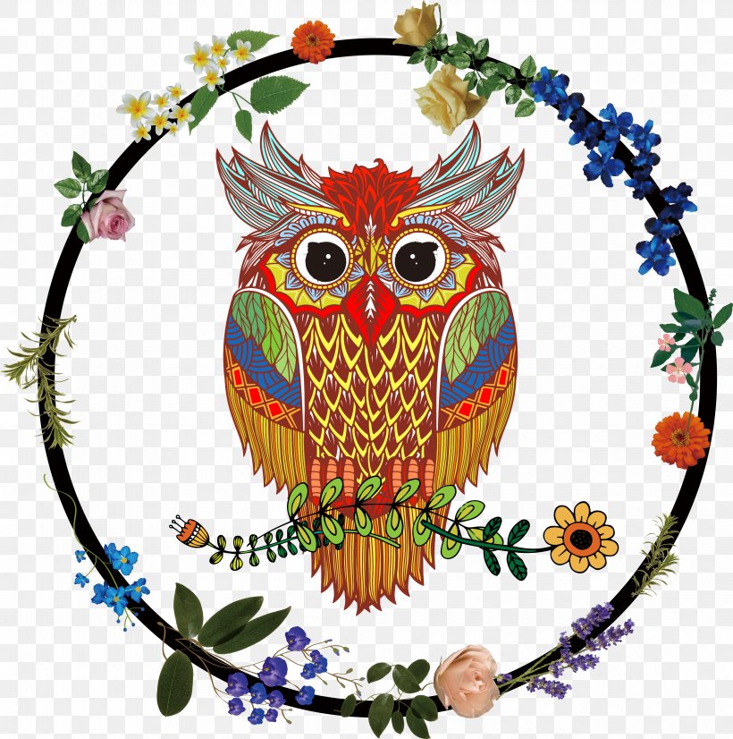 Owl Illustration, PNG, 4750x4786px, Owl, Art, Beak, Bird, Bird Of Prey Download Free