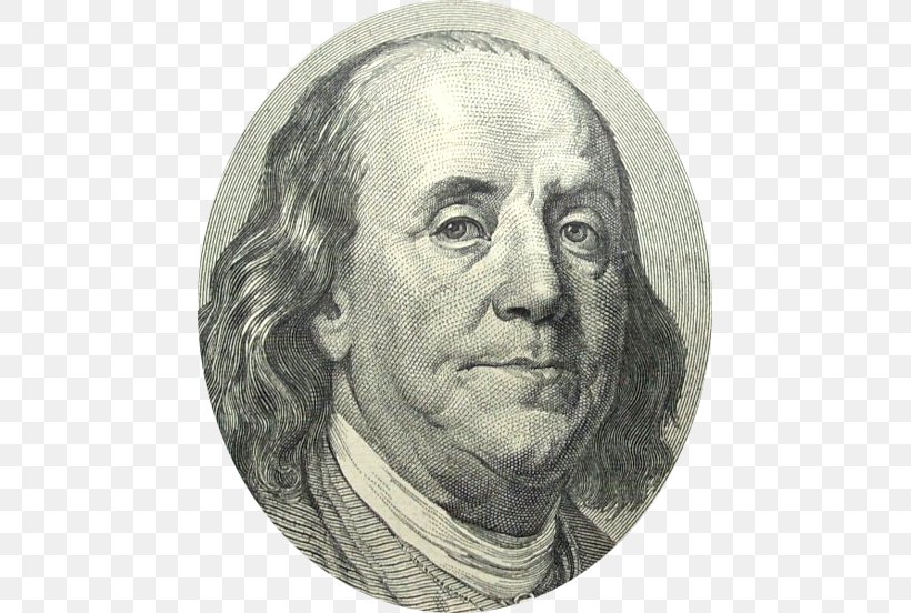 Benjamin Franklin United States One Hundred-dollar Bill United States Dollar United States One-dollar Bill, PNG, 463x552px, Benjamin Franklin, Banknote, Black And White, Currency, Drawing Download Free