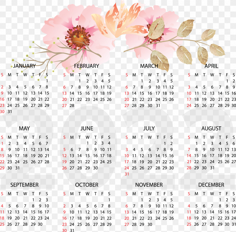 Calendar Calendar Year Names Of The Days Of The Week Calendar, PNG ...