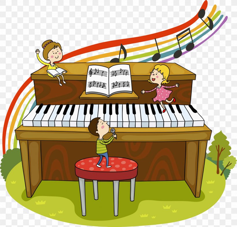 Player Piano Cartoon Musical Keyboard, PNG, 1908x1830px, Watercolor, Cartoon, Flower, Frame, Heart Download Free