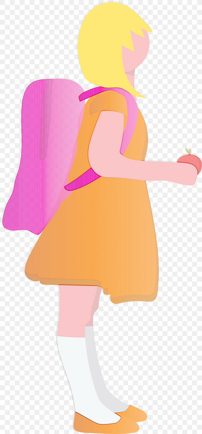 Pink Cartoon Costume Footwear Dress, PNG, 1400x3000px, Student, Back To School, Boy, Cartoon, Costume Download Free