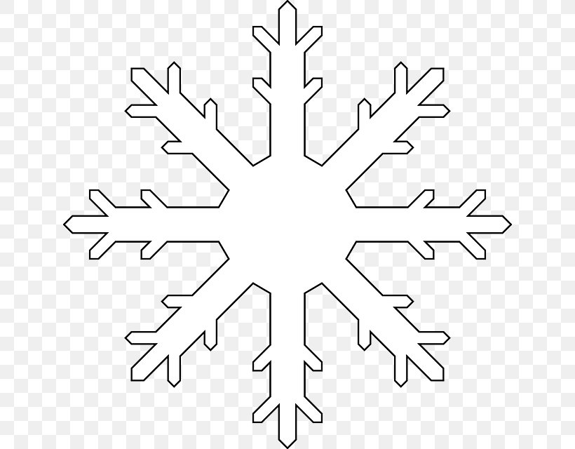 Snowflake Clip Art, PNG, 640x640px, Snowflake, Area, Black And White, Christmas, Coloring Book Download Free