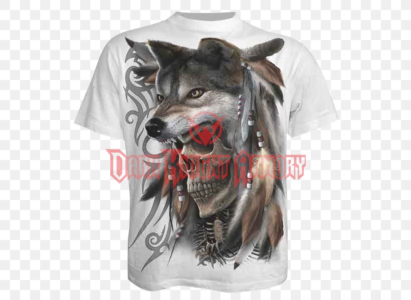 T-shirt Art Fantasy Gray Wolf, PNG, 600x600px, Tshirt, Art, Calavera, Clothing, Cover Art Download Free