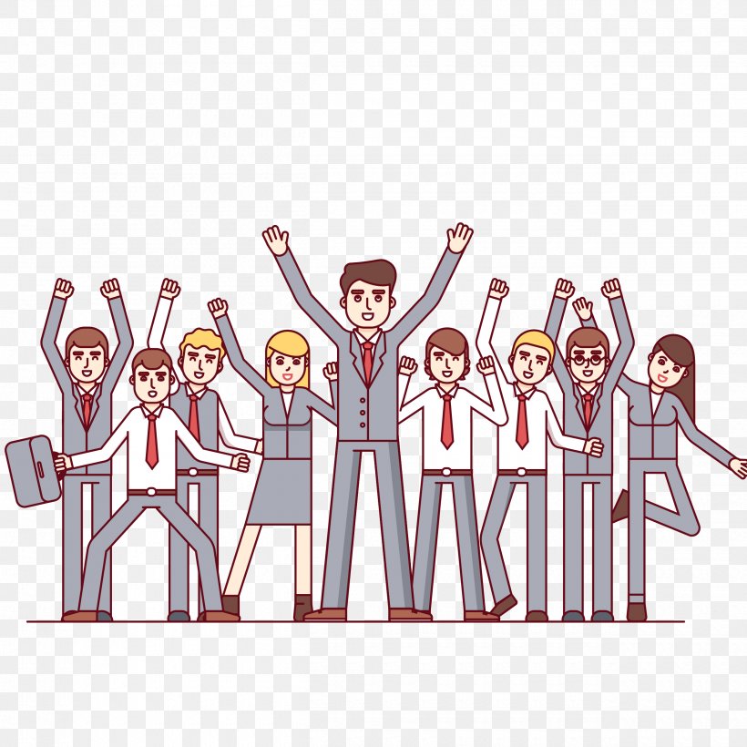 Vector Graphics Stock Photography Teamwork Illustration, PNG, 2500x2500px, Stock Photography, Business, Businessperson, Cartoon, Cheering Download Free