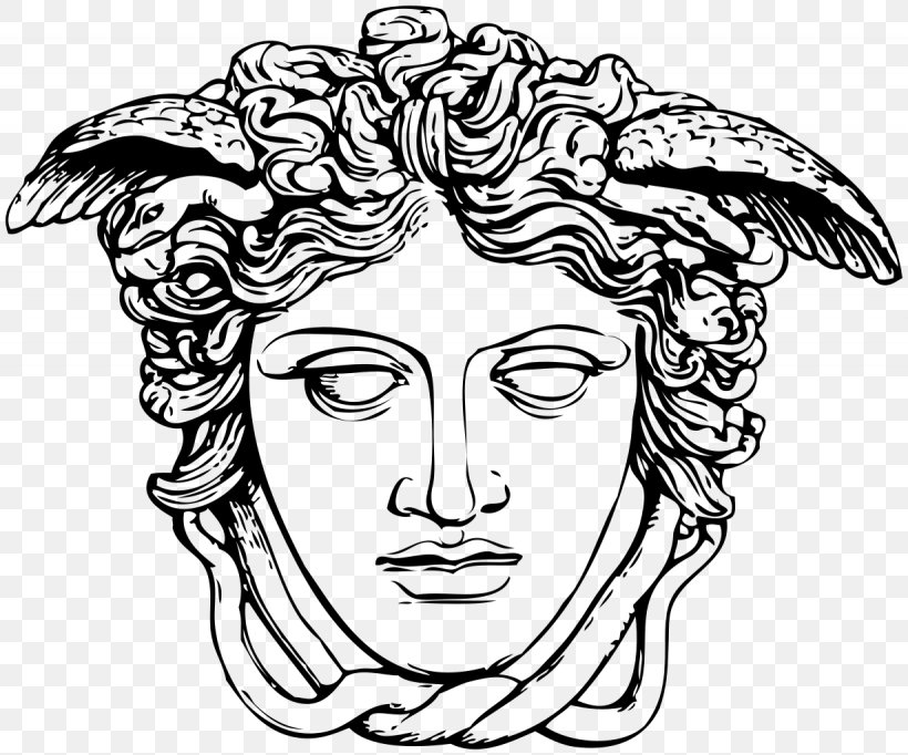 Medusa Perseus Gorgon Greek Mythology Zeus, PNG, 1230x1024px, Medusa, Art, Artwork, Athena, Black And White Download Free