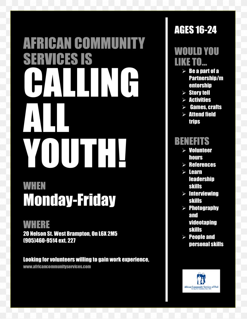 African Community Services Of Peel Poster, PNG, 2550x3300px, Poster, Advertising, Brand, Com, Community Download Free