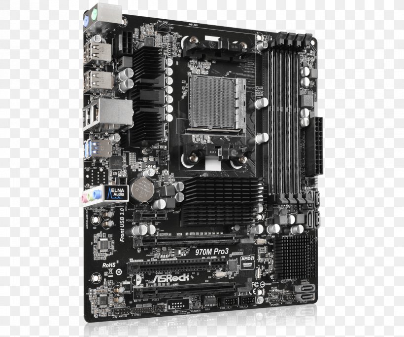 ASRock 970M Pro3 Motherboard MicroATX CPU Socket Socket AM3, PNG, 1200x1000px, Motherboard, Advanced Micro Devices, Asrock, Chipset, Computer Accessory Download Free