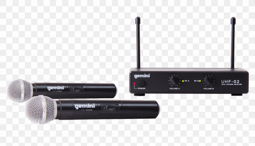 Wireless Microphone Ultra High Frequency Very High Frequency Professional Audio, PNG, 3767x2160px, Microphone, Audio, Audio Equipment, Audio Receiver, Electronic Device Download Free