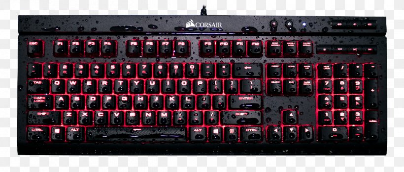 Computer Keyboard Corsair Components RGB Color Model Gaming Keypad Backlight, PNG, 1211x519px, Computer Keyboard, Audio Equipment, Backlight, Corsair Components, Display Device Download Free