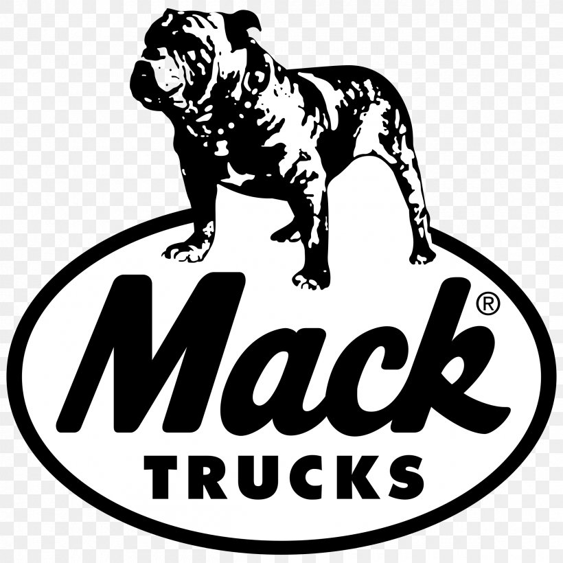 Mack Trucks Dog Breed Clip Art Volvo Trucks AB Volvo, PNG, 2400x2400px, Mack Trucks, Ab Volvo, Artwork, Black And White, Brand Download Free