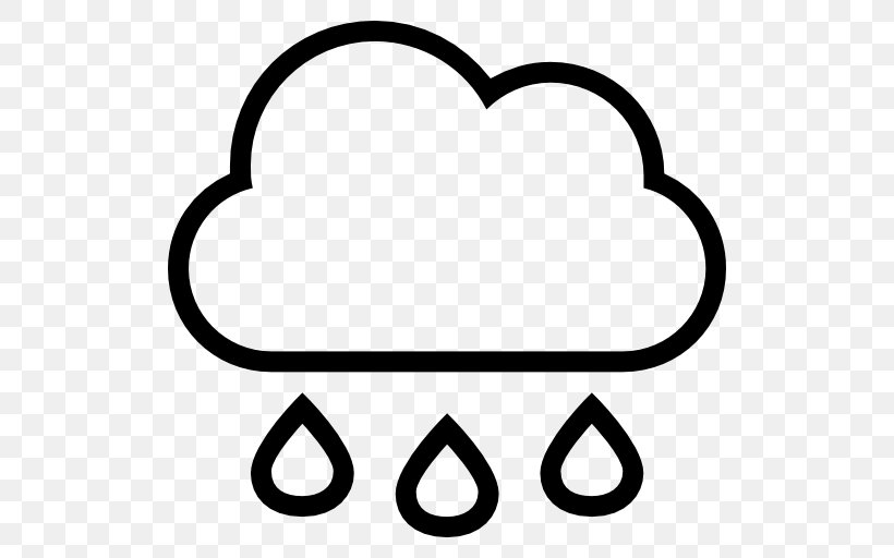 Weather Rain Cloud Symbol, PNG, 512x512px, Weather, Area, Black And White, Cloud, Hail Download Free