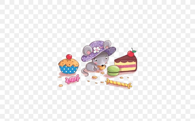 Cake Computer Mouse Illustration, PNG, 510x510px, Cake, Birthday, Cartoon, Computer Mouse, Eating Download Free