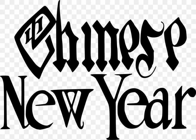 Chinese New Year New Year's Day Clip Art, PNG, 2400x1710px, Chinese New Year, Area, Black, Black And White, Brand Download Free