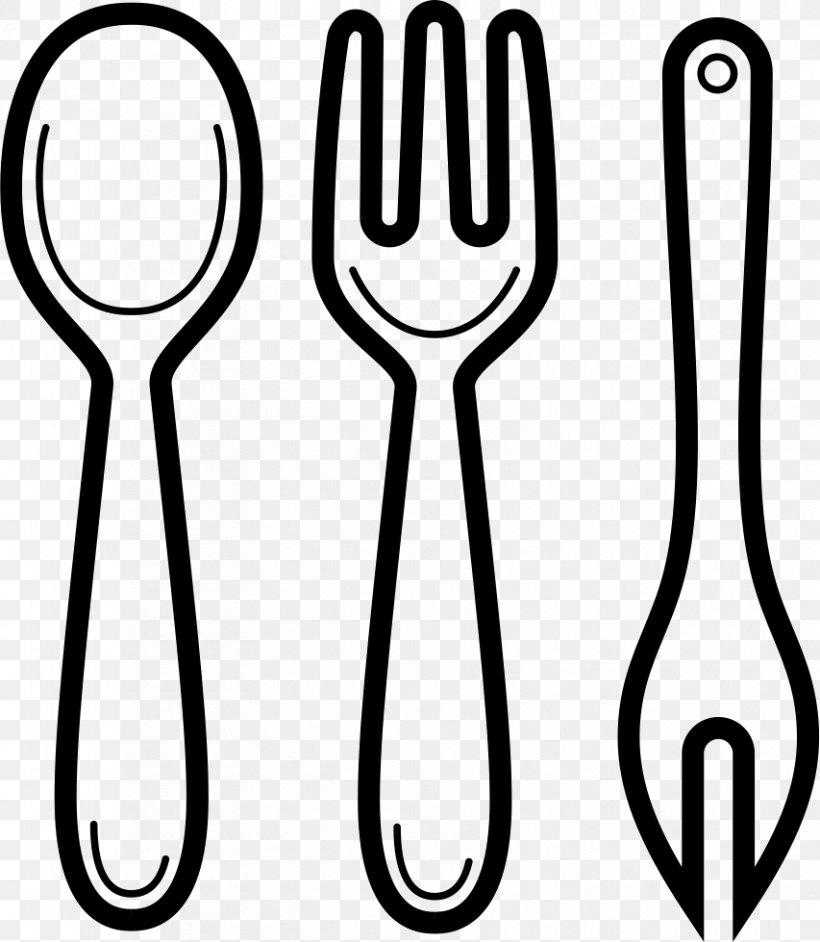Cutlery Clip Art, PNG, 853x980px, Cutlery, Black And White, Cdr, Computer Software, Line Art Download Free