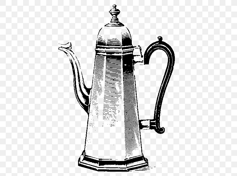 Jug Pitcher Teapot Kettle Mug, PNG, 432x610px, Jug, Black And White, Brush, Coffee Percolator, Drinkware Download Free