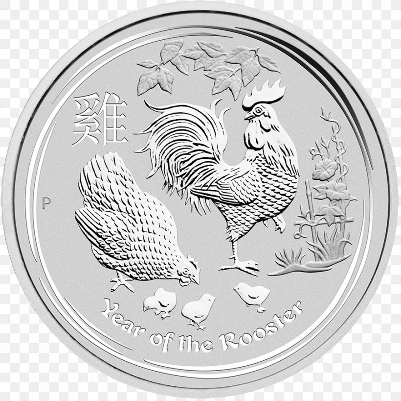 Perth Mint Rooster Silver Coin Bullion Coin, PNG, 900x898px, Perth Mint, Bird, Bullion, Bullion Coin, Chicken Download Free