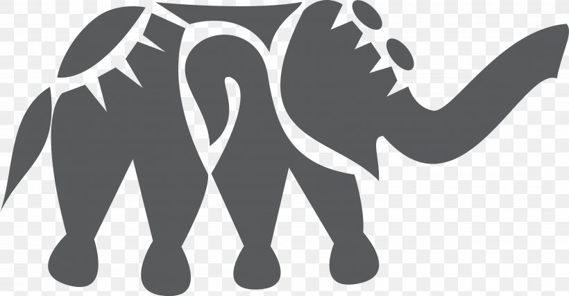 African Elephant Mammal Elephants Logo Horse, PNG, 4032x2102px, African Elephant, Art, Black, Black And White, Carnivoran Download Free