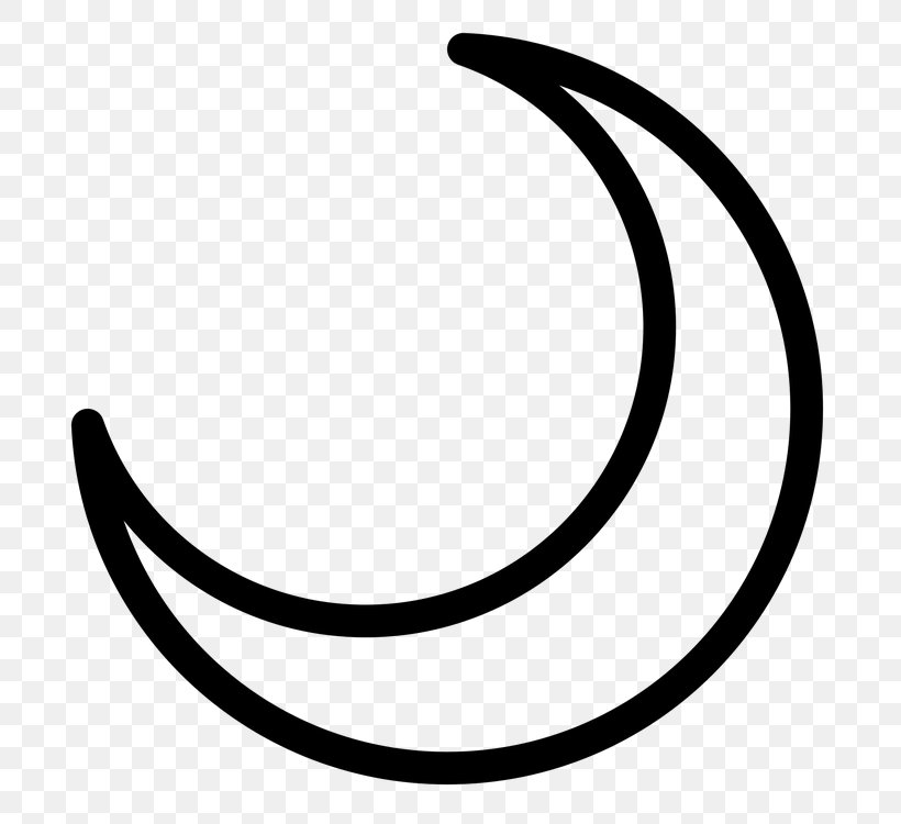 Crescent New Moon Lunar Phase, PNG, 750x750px, Crescent, Black And White, Hilal, Lunar Phase, Monochrome Photography Download Free