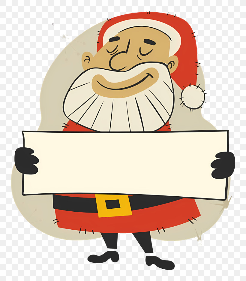 Santa Claus - Santa Claus Holding Blank Sign For Holiday Messages PNG