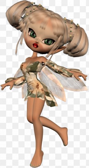 Fairies - Doll Figurine Brown Hair Cartoon PNG