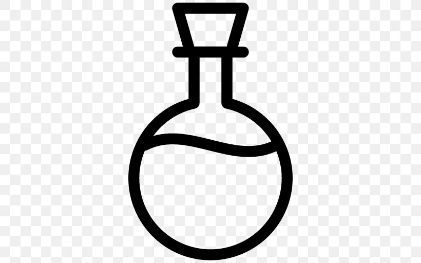 Laboratory Flasks Chemistry, PNG, 512x512px, Laboratory Flasks, Area, Black And White, Chemistry, Erlenmeyer Flask Download Free
