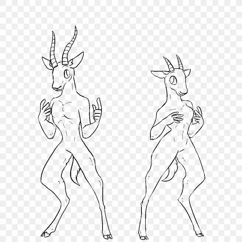 Reindeer Drawing Line Art, PNG, 1000x1000px, Deer, Antelope, Antler, Arm, Artwork Download Free