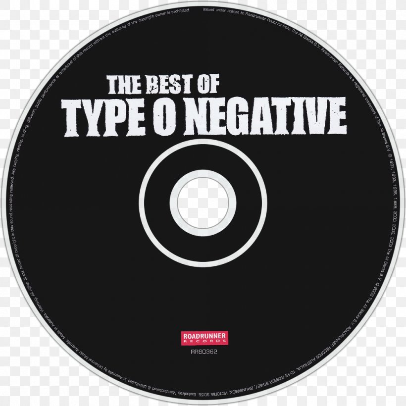 Compact Disc The Best Of Type O Negative Slow, Deep And Hard All Kinds Of Tough, PNG, 1000x1000px, Watercolor, Cartoon, Flower, Frame, Heart Download Free