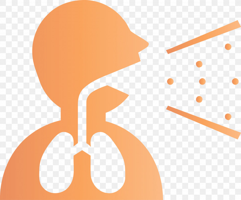 Coughing, PNG, 3000x2483px, Coughing, Orange Download Free