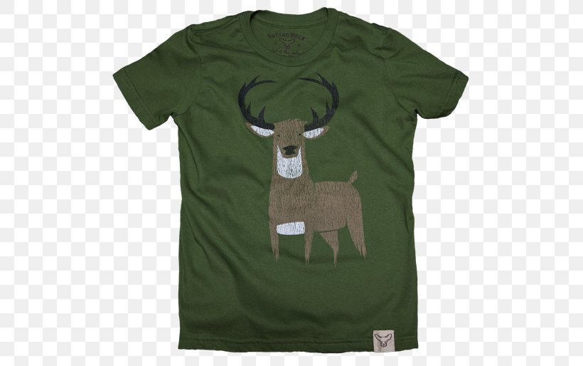 T-shirt Reindeer Television Showtime Clothing, PNG, 524x514px, Tshirt, Active Shirt, Antler, Cattle Like Mammal, Clothing Download Free