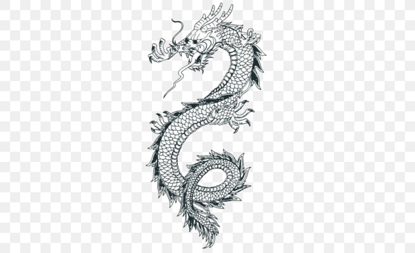 China Japanese Dragon Chinese Dragon Drawing, PNG, 500x500px, China, Art, Art Museum, Black And White, Chinese Dragon Download Free
