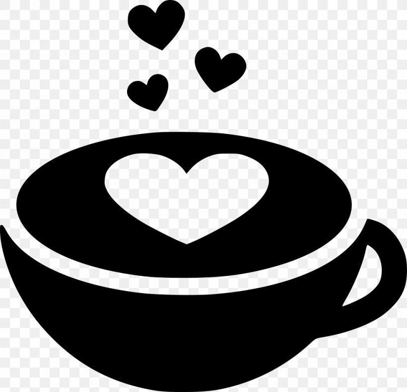 Heart Coffee Love Romance, PNG, 980x944px, Heart, Artwork, Black And White, Coffee, Coffee Cup Download Free